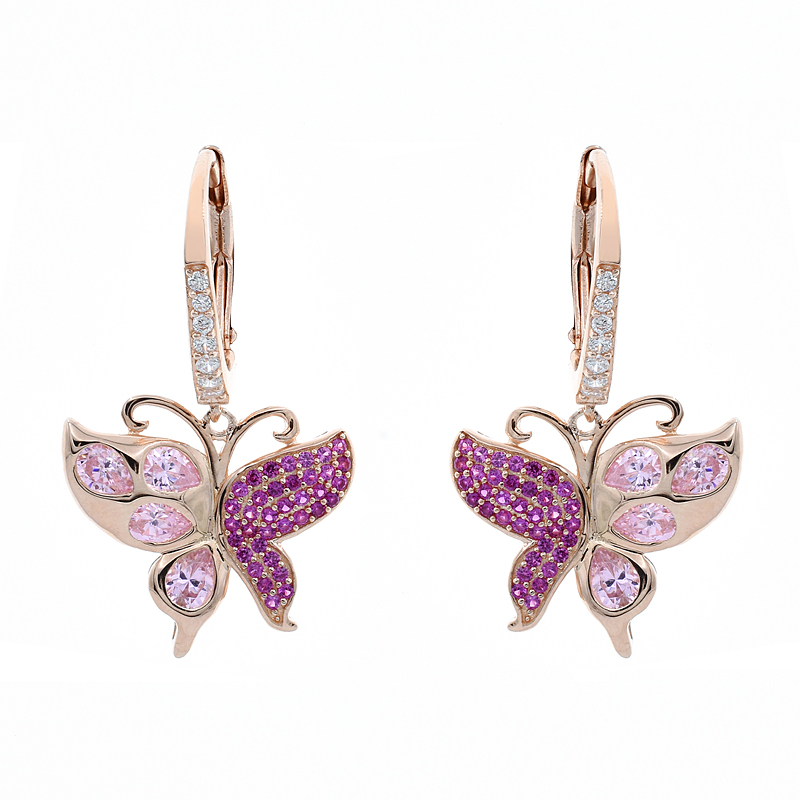 925 butterfly silver earrings