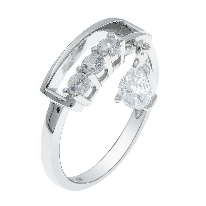 individual ring with white CZ