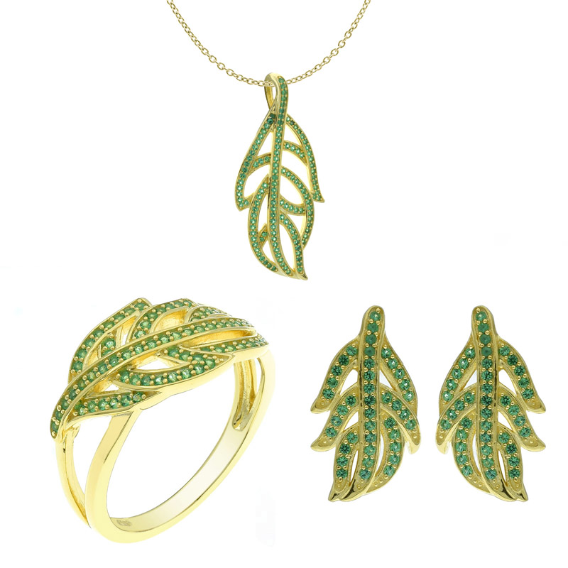 Women Leaf Shape Jewelry Set