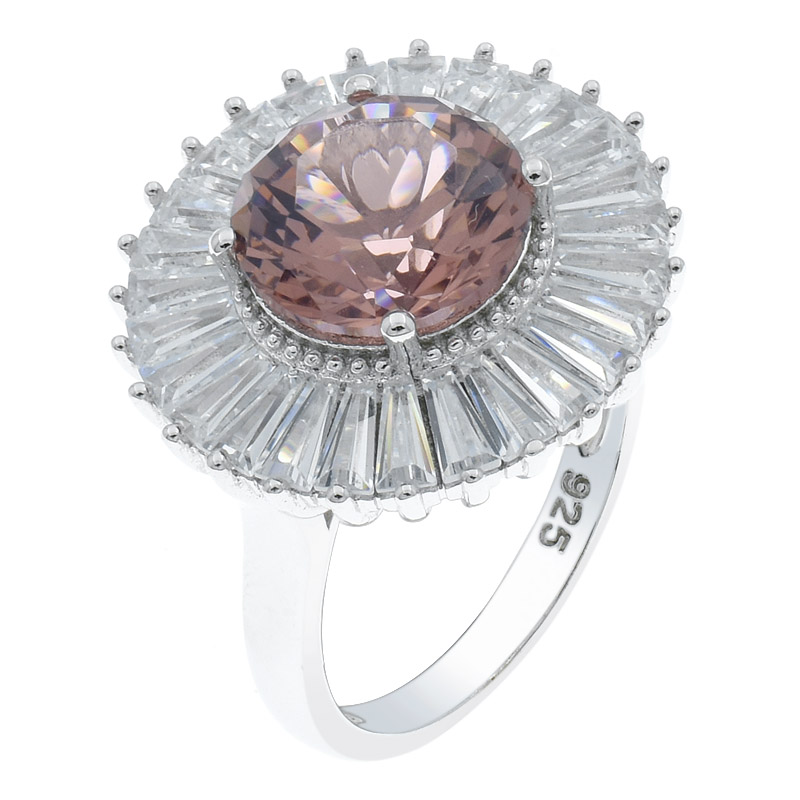 Sterling High Quality Ring With Morganite Nano