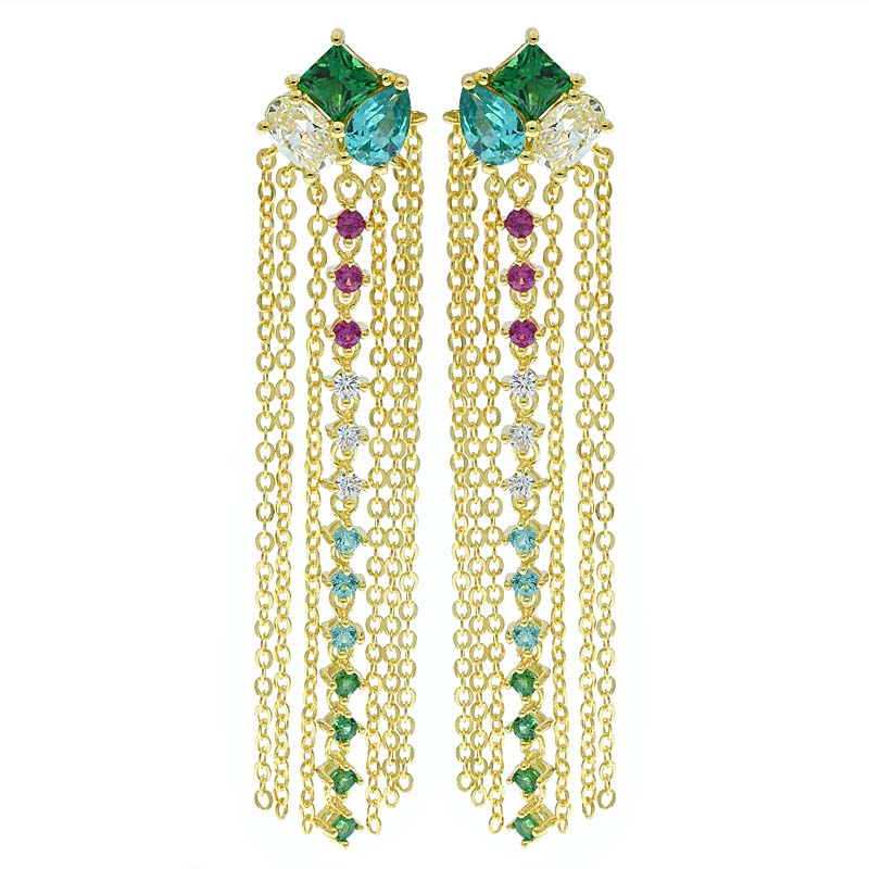 Women Multicolor Chandelier Jewelry Earrings