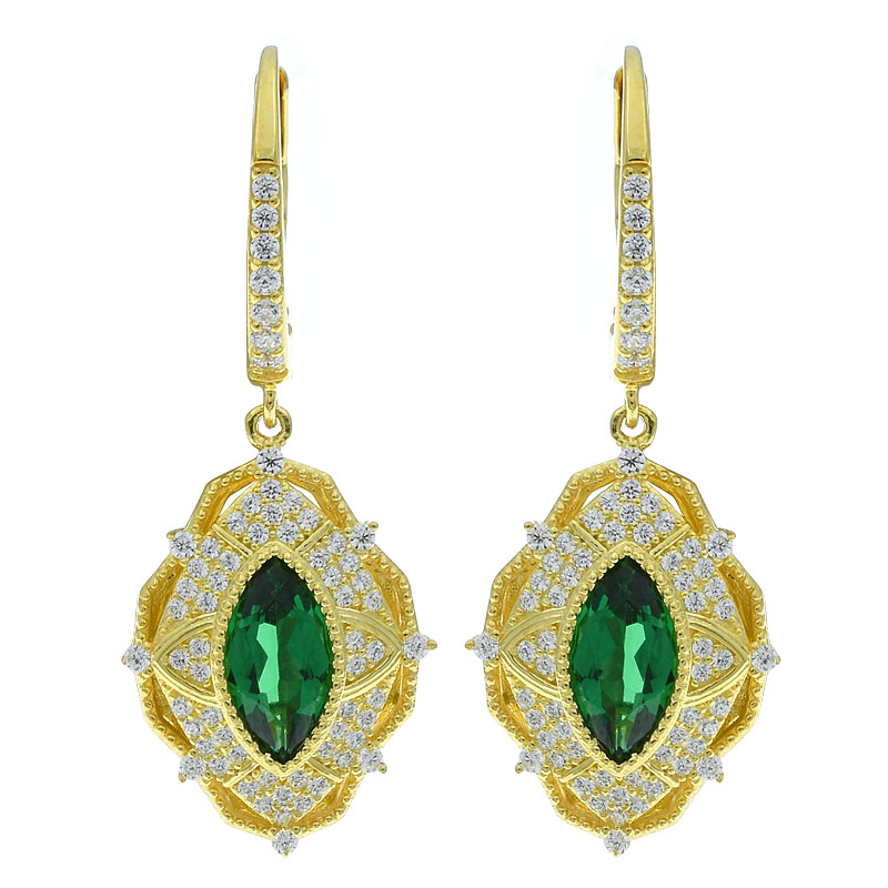 Women Green Nano Jewelry Earrings