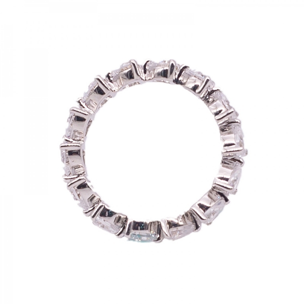 popular anillo de plata en forma de corazón de rodio plateado 