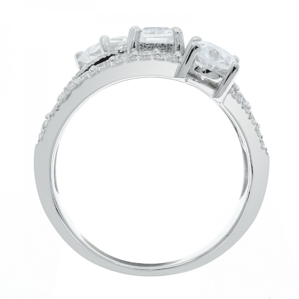 anillo de plata 925 de múltiples líneas de moda 