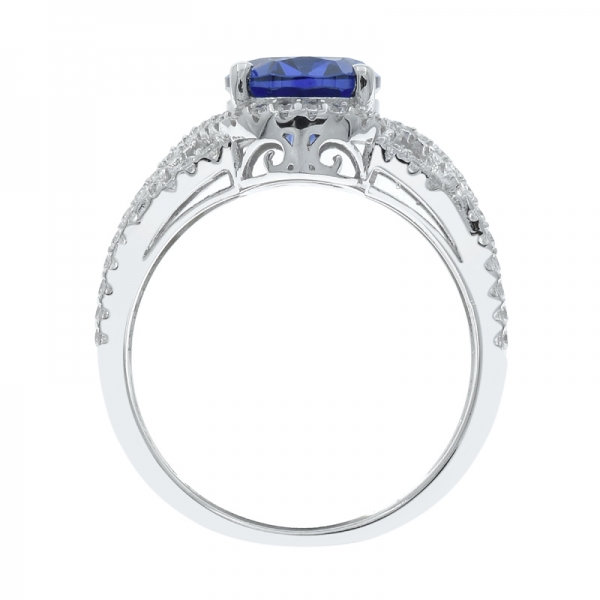 925 espléndido anillo tanzanite cz para damas 