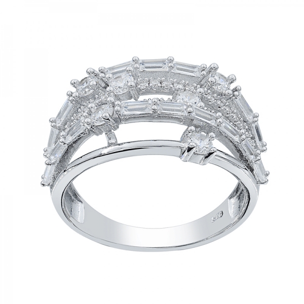 Anillo de plata de moda multi 925 señoras anillo 