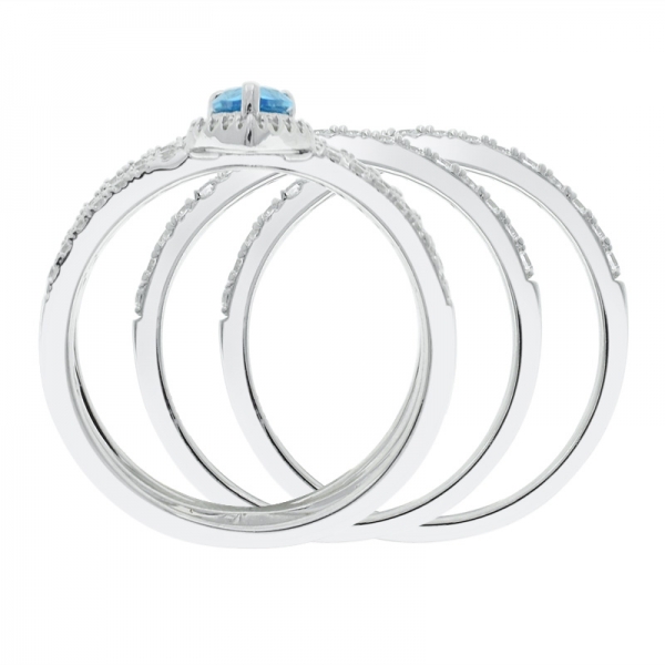 estilo de moda de plata 925 anillo de múltiples líneas 