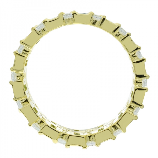 Moda elegante 925 plata chapado en oro anillo infinito 