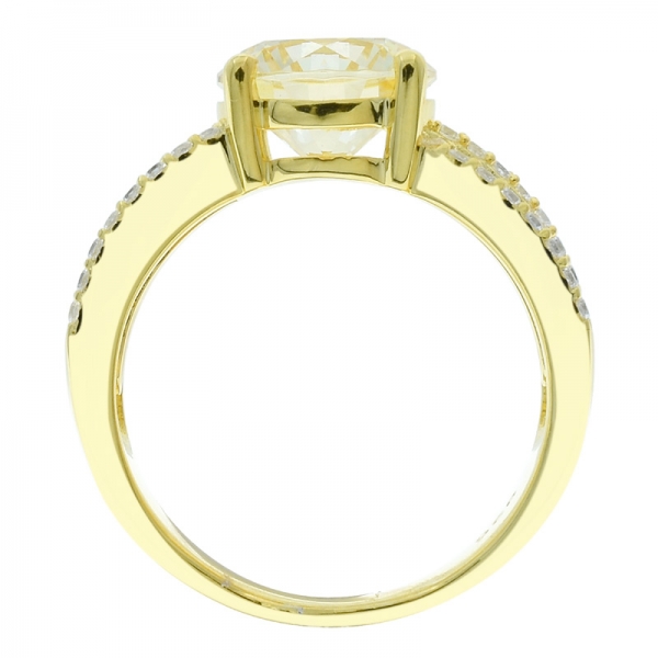fabuloso anillo de cz amarillo plateado oro plata 925 925 