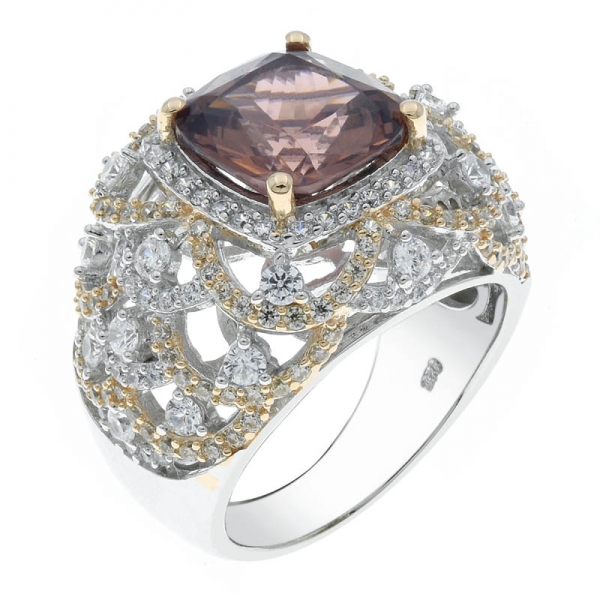 925 plata esterlina con encanto paraiba filigrana anillo 