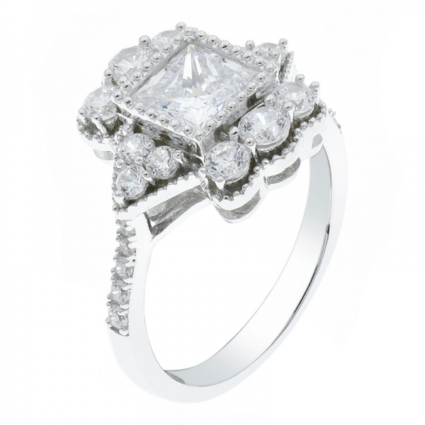 anillo de la joyería del corindón rojo de plata 925 de China 
