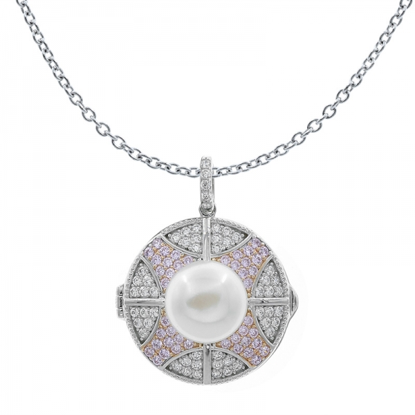 colgante del medallón de la perla de la plata esterlina 925 de China 