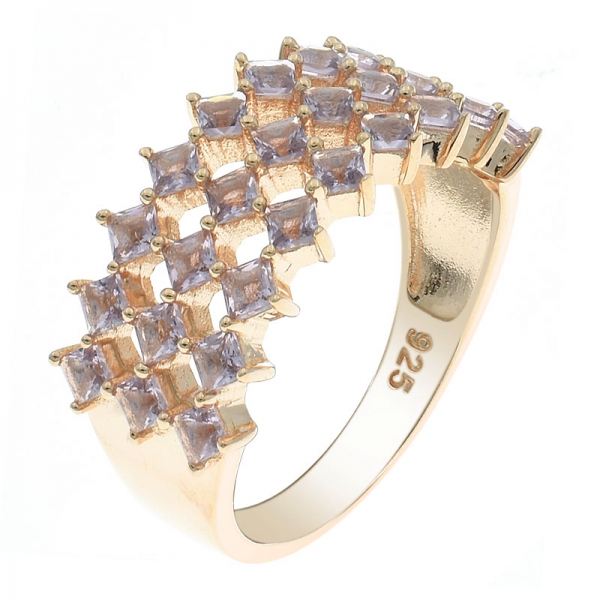 925 joyas de plata hechas a mano con un anillo de morganita hecho a mano. 