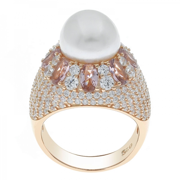 Único anillo de plata 925 hecho a mano con perla maravillosa. 