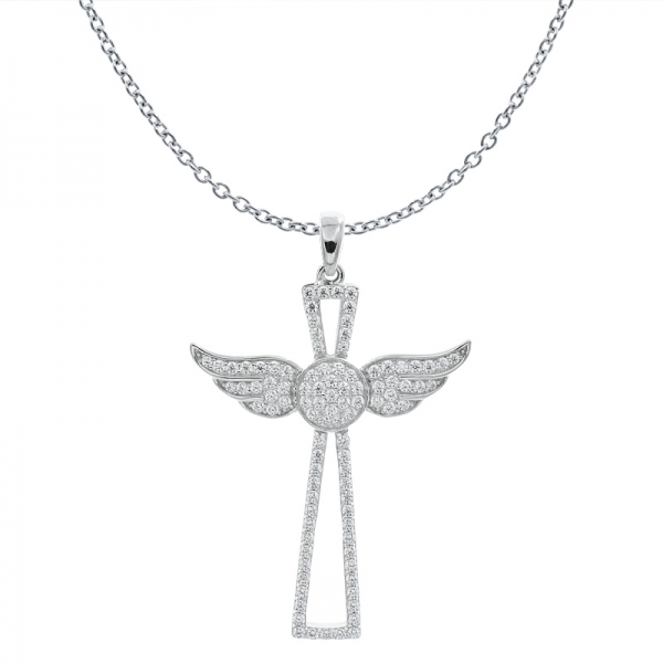 Ala de plata 925 colgante angel para dama 
