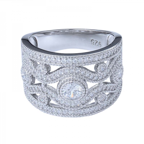 2020 venta caliente de plata de ley 925 anillos de compromiso de diamantes cz para pareja 