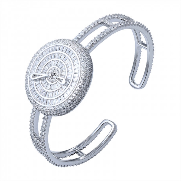 ajuste cnc de alta capacidad de calidad cz crystal diamond silver watch 