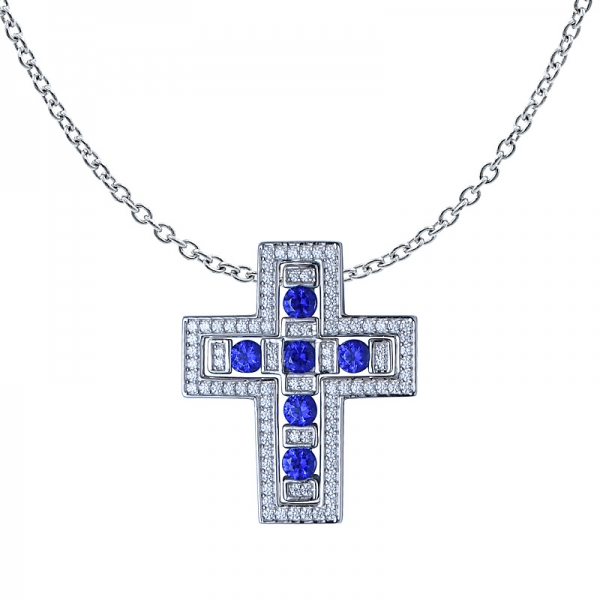 creado azul zafiro piedras preciosas de plata esterlina 925 conjunto de joyas regalo de compromiso de boda de las mujeres 