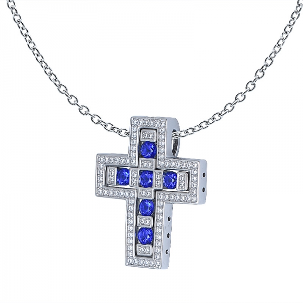 creado azul zafiro piedras preciosas de plata esterlina 925 conjunto de joyas regalo de compromiso de boda de las mujeres 