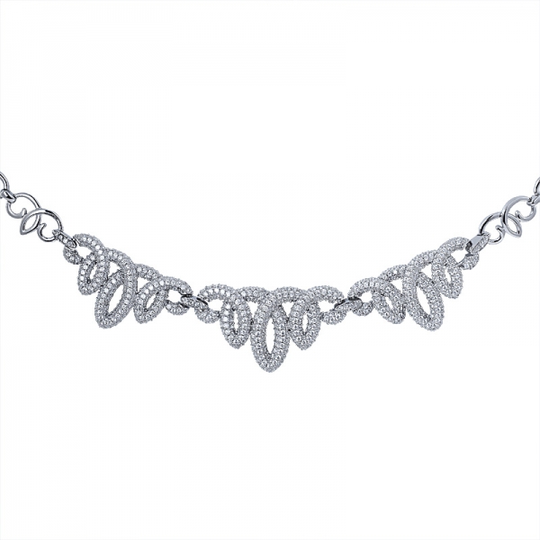 Fina joyería de la plata esterlina de micro-insertos AAA blanco cúbicos circón de ala de ángel, corazón cz 925 collar de plata 