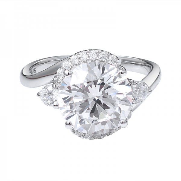 Fabricante de la venta directa de plata anillo de la cz anillos de boda de las mujeres 