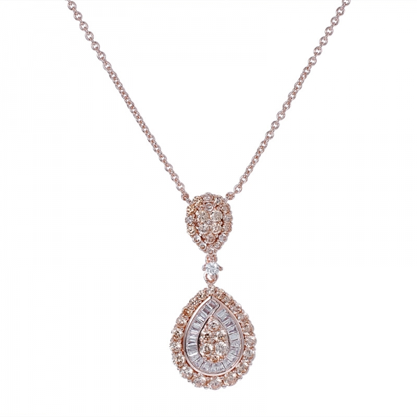 De alta calidad de oro rosa encanto del Collar de la Plata Conjunto vendiendo bien en el Medio Oriente 