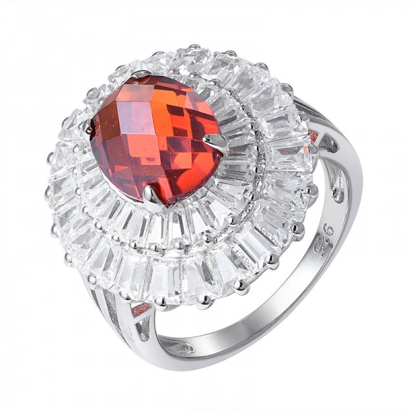 anillo de plata esterlina de compromiso de alta calidad con ópalo rosa 