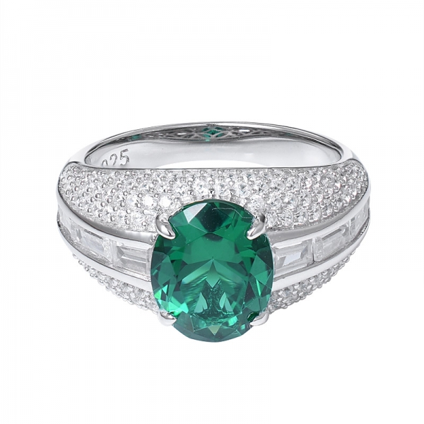 anillo de rubí creado de alta calidad al por mayor 925 anillo de joyería fina 