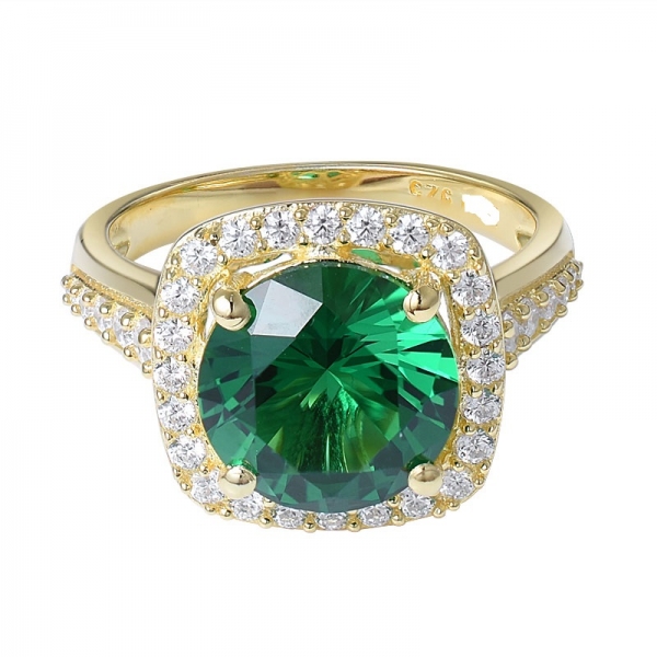 verde esmeralda vintage hueco 925 plata de ley bisutería  ziler anillo 