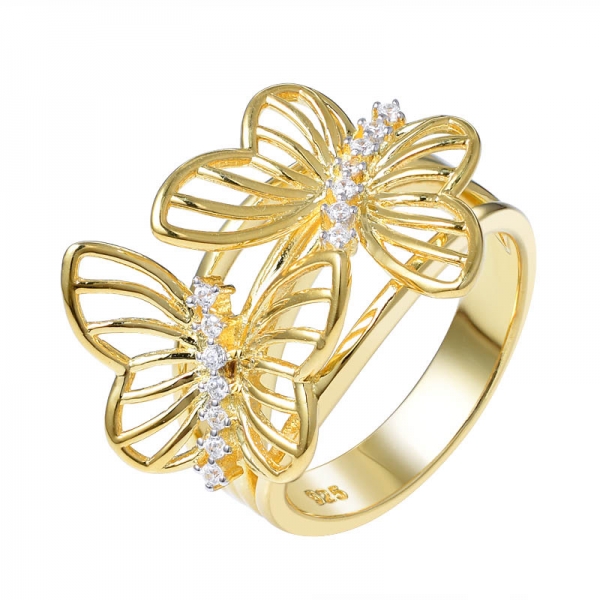  Mujeres anillo de mariposa anillo dulce de mariposa de acrílico 