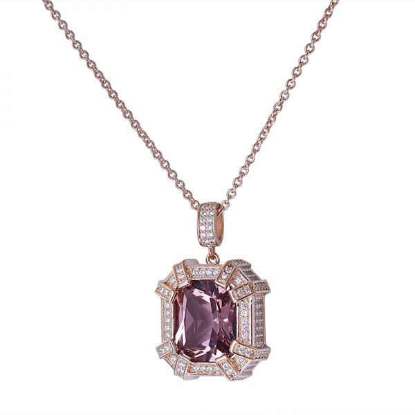 boda nupcial piedra preciosa plata púrpura amatista colgante collar conjunto de joyas 