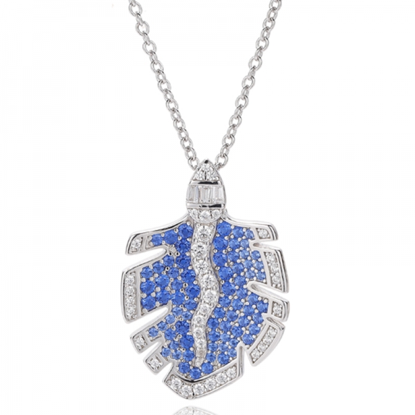 Colgante redondo verde nano y cónico de circonita cúbica blanca en plata rodiada 