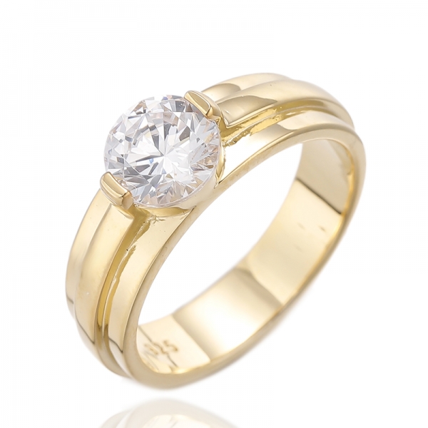 Anillo redondo de morganita nano de plata con baño de oro rosa 